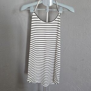 SHEIN Black and White Halter Tank Top